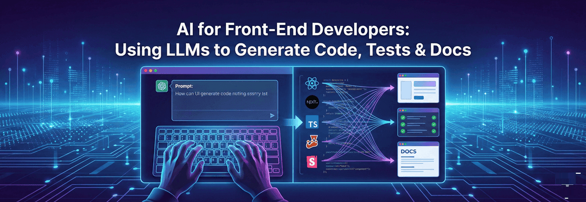 AI for Front-End Developers: Using LLMs to Generate Code, Tests & Docs - Featured Image