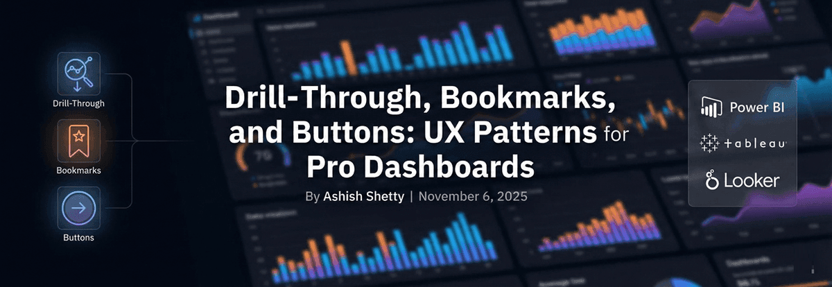 Drill-Through, Bookmarks, and Buttons: UX Patterns for Pro Dashboards
