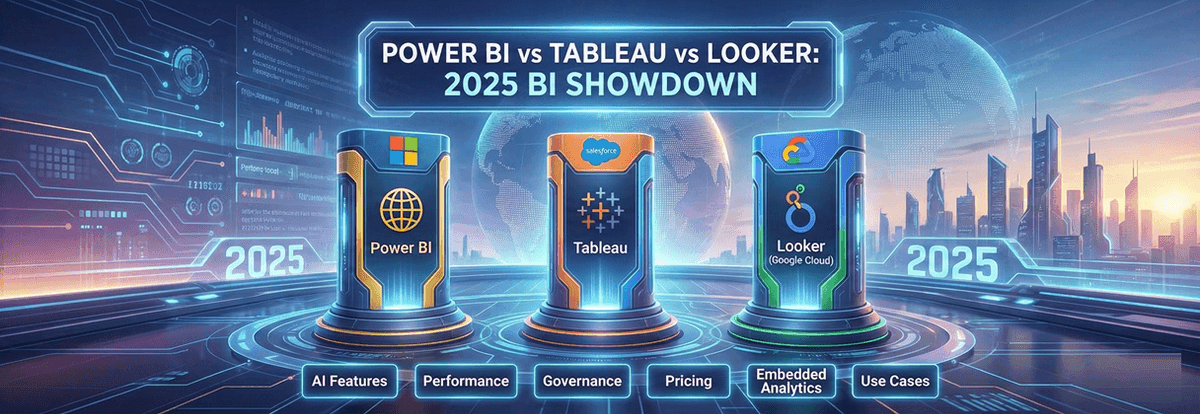 Power BI vs Tableau vs Looker (Google Cloud): Which BI Tool Wins in 2025?
