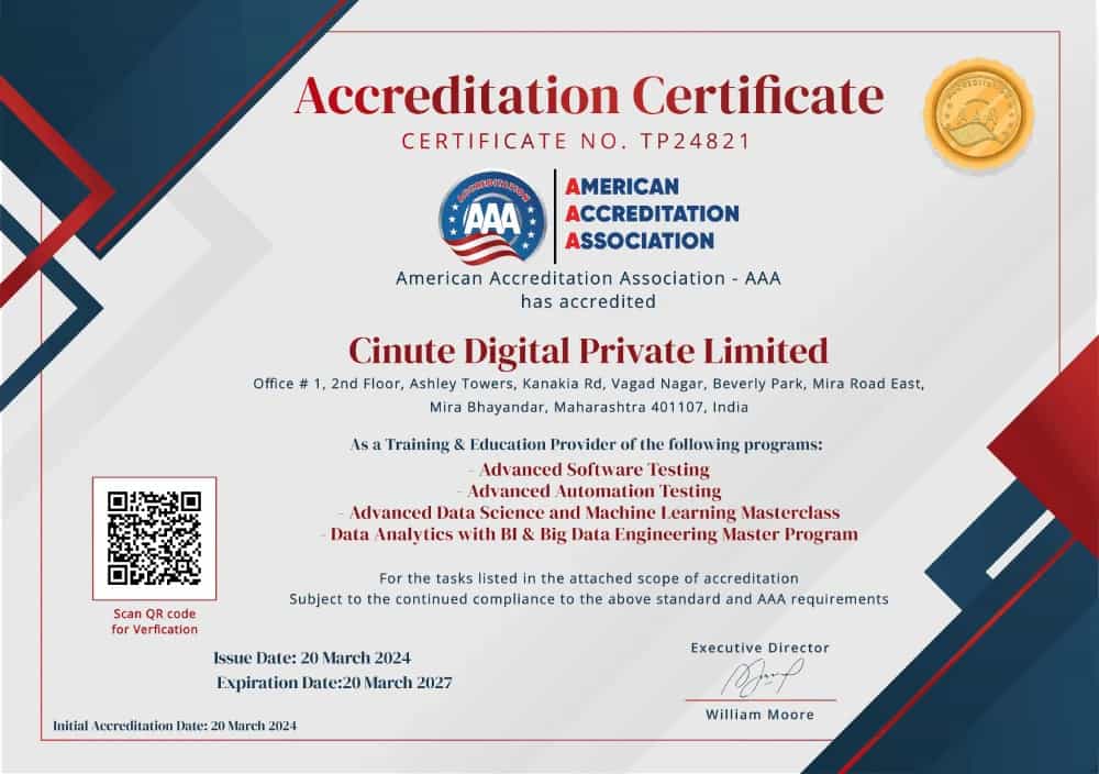 AAA certification illustration AAA certification illustration