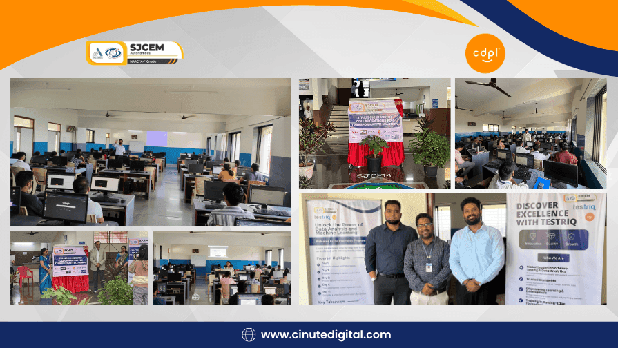 6-Days Workshop on Machine Learning with Hands-on Training on Industry Projects – Cinute Digital Pvt. Ltd