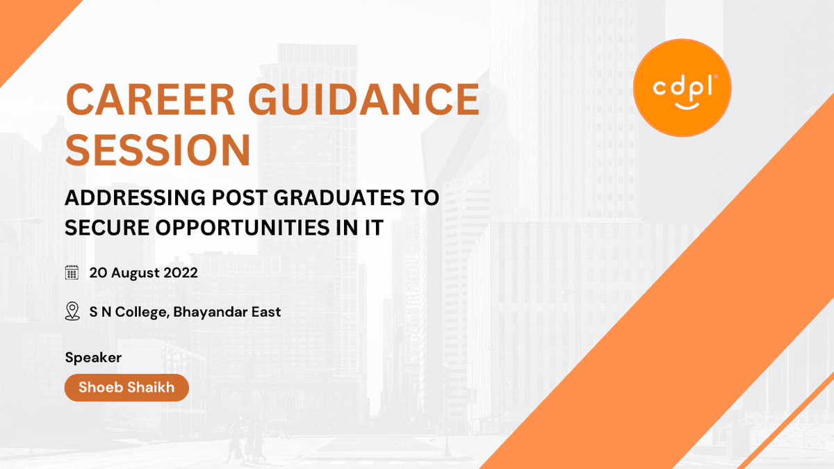 Career Guidance Session – Addressing Postgraduates to Secure Opportunities in IT – Cinute Digital Pvt. Ltd