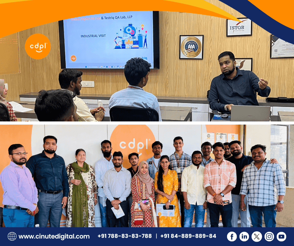Ismail Yusuf College Site Visit & Seminar: Careers in Software Testing and Data Science – Cinute Digital Pvt. Ltd