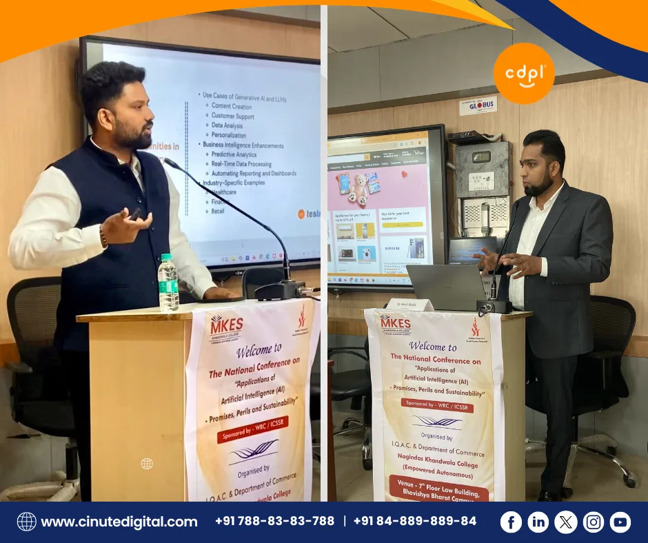 National Conference on Applications of AI: Promises, Perils, and Sustainability: MKES Trust Nagindas Khandwala College – Cinute Digital Pvt. Ltd