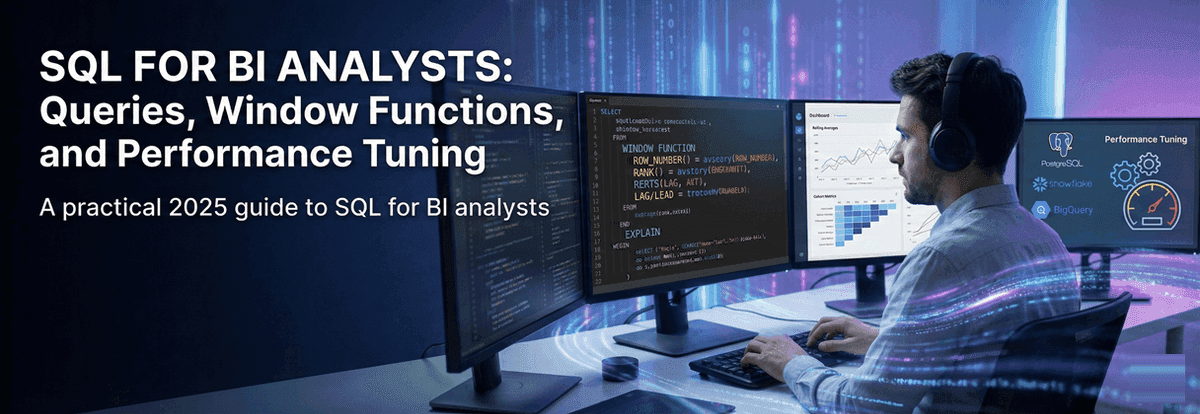 SQL for BI Analysts: Queries, Window Functions, and Performance Tuning