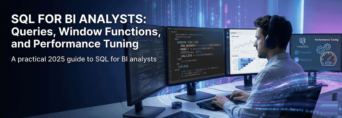 SQL for BI Analysts: Queries, Window Functions, and Performance Tuning