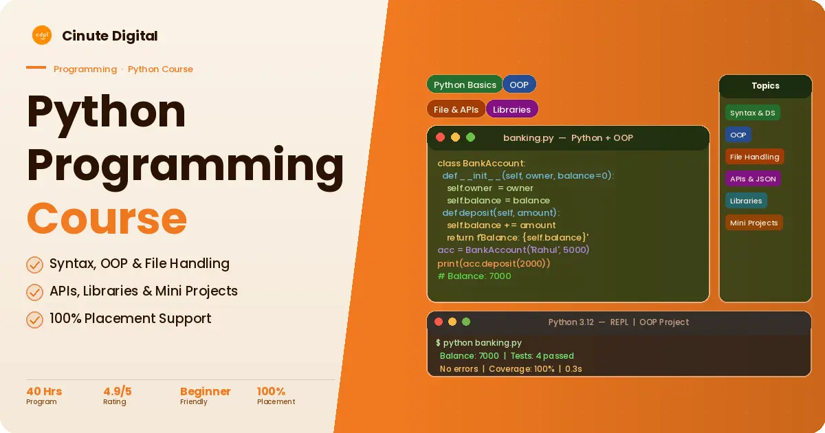 Python Programming Course in Mumbai | CDPL